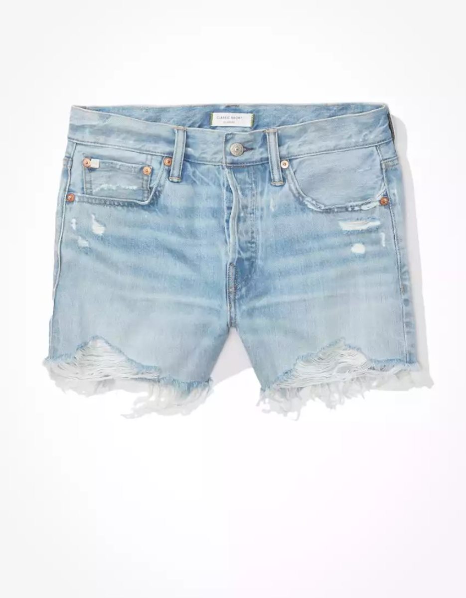 Shorts American Eagle AE77 Classiche Denim Lavage Clair Femme | KLK-75293133